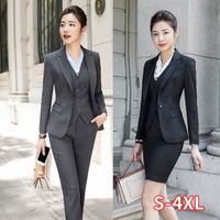 Women Formal Blazers And Jackets Coat Female Outwear Office Lady Uniform Business Work Elegant 2019 Autumn Large Size 4XL XXXL Women Formal Blazers And Jackets Coat Female Outwear Office Lady Uniform Business Work Elegant 2019 Autumn Large Size 4XL XXXL