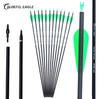 Wholesale 28 inch carbon arrow archery hunting with Replaceable Arrow heads for Recurve Compound Bow Arrows Shooting