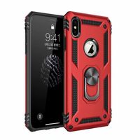 Wholesale 50pcs For iPhone XS Max XR Stand Case ShockProof Hard Plastic Case Rugger Armor Gel Case For iPhone Plus S SE