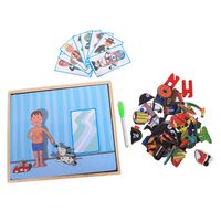 Wholesale Magnetic Fun Jigsaw Children Wooden Puzzle Board Box Pieces Games Cartoon Educational Drawing Baby Toys For Girls Boys Ch