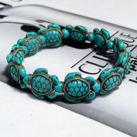 Wholesale Fashion Style Sea Turtle Beads Bracelets For Women Men Classic Natural Stone Elastic Friendship Bracelet Beach Jewelry