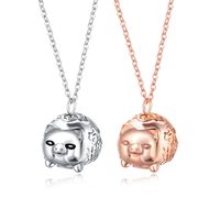 Wholesale 2019 Year of the Pig Dainty Pig Baby Necklace in Stainless Steel Birthday Animal Gift Chinese Zodiac Jewelry