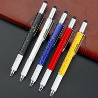 Wholesale Practical in Multi Screwdriver Pen Tool Ball Pen Stylus Phillips Lever Ruler Black Ink Men s Gift WJ048