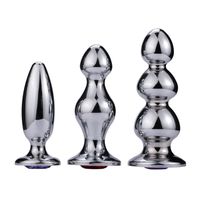 Wholesale Huge Metal Crystal Butt Plug Prostate Massage Large Booty Beads Anus Dilator Butt plug Anal Sex Toys For Women Men Couples