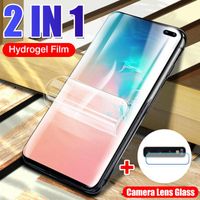 Wholesale 2 in Hydrogel Soft Film And Camera Lens Glass For Samsung Galaxy S8 S9 S10 Plus S10E Note Note Pro Screen Protector YY