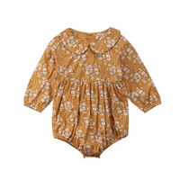 Wholesale Baby Bodysuits New Fashion Sweet Newborn Girls Clothes Square Collar Floral Princess Tops Jumpsuit Outfits Clothes