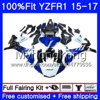 Wholesale Injection Body For YAMAHA blue white stock YZF R1 YZF R1 HM YZF YZF R YZF1000 YZFR1 Fairings kit