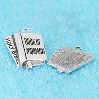 8pcs BOOK Charms Silver tone vintage Charms pendant 22x26mm