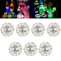 Wholesale Led Bar Cup Coaster Light Up Cup Sticker For Drinks Cup Holder Light Wine Liquor Bottle Party Wedding Decoration Supplies HH9