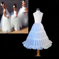 Wholesale Brand New Petticoats White A Line Hoops Children Crinoline for Flower Girl Dress In Stock Wedding Little Girls Kids Underskirt