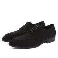 Wholesale Black Brown Red Business Casual Leather Shoes Men Pointed Toe Formal Wear File Oxfords Good Quality With Box
