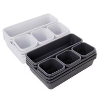 8pcs Drawer Organiser Set Desk Drawer Jewellery Clothing Kitchen Drawer Tidy UK