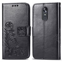 Wholesale For LG Stylo Case Phone Kickstand PU Leather Cover Lucky Four Clover Pattern with Wallet Card Slot Hand Strap Stylo5