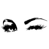 18 1 6 1cm Eyes Beauty Saloon Fashion Decal Vinyl Car Sticker Black Silver Ca 1068