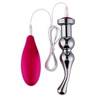 Wholesale Anal Vibrators Prostate Stimulation Massager Metal Vaginal Plug Butt Plug Balls Anal Dildo Adult Sex Toys Products Game Tools