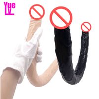 Wholesale YUELV Inch Super Long Double Headed Dildo Adult Sex Toys Big Artificial Realistic Penis For Women Lesbian Adult Erotic Sex Products