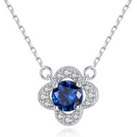 Wholesale Snowflake Genuine Blue Topaz Solid Sterling Silver Pendant Fine Jewelry Does Include Chain For Women On Sale Necklace SN0117