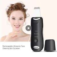 Wholesale Ultrasonic Ion Deep Cleaning Skin Scrubber Peeling Shovel Facial Pore Cleaner Blackhead Remover Face Lifting USB Rechargeable