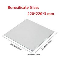 Square 3mm Thick Clear Borosilicate Glass Build Plate Heat Bed for 3D Printers