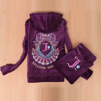 purple velour sweatsuit