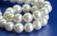 Wholesale 18 quot mm South Sea natural white round perfect pearl necklace