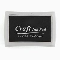 Wholesale WSFS Hot Black Ink Pad Inkpad Rubber Stamp Finger Print Craft Non Toxic Baby Safe