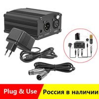 Wholesale Bm Microphone V Phantom Power Supply with Adapter XLR Audio Cable for Condenser Micro Karaoke Mikrofon equipment