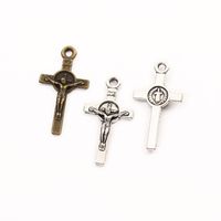 Wholesale 200pcs MM Charms Silver Pendant Necklace Antique Cross Making Bronze Diy Crucifix Bracelet Earring For Jewelry Vintage Qqxpn