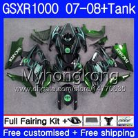 Wholesale Kit Tank For SUZUKI GSX R1000 GSXR GSXR HM GSX R1000 Body BACARDI bats hot K7 GSXR1000 Fairing Gifts