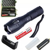 Wholesale High Power E17 XML T6 LED Mini Flashlight Zoomable Waterproof Flashlights With mAh Battery Charge Luxury Retail Packaging
