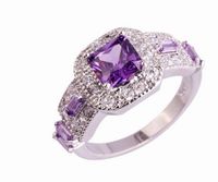 Wholesale 2pcs wonderful low price high quality diamond crysltal silver lady s ring size ug fgtyttr