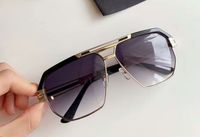 Wholesale Square Double Bridge Sunglasses black gold gradient grey Sun Glasses Sonnenbrille Men sunglasses New with box