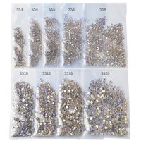 Wholesale 1440pcs Pack SS3 SS20 Starry AB Rhinestones For Nails d Flatback Glass Strass Non Hotfix Crystal Charm Nail Art Glitter Decorations