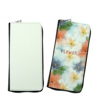Wholesale 30pcs Wallets sublimation Foldable Zipper long Credit Card Holder with magnetic closure Heat transfer consumables