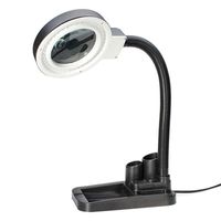 Wholesale EU Plug V Crafts Glass Lens LED Desk Magnifier Lamp Light X X Magnifying Desktop Loupe Repairing Tools with LEDs Stand