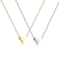 Wholesale Simple Gold Silver Plated Love Hearts Necklace Alloy Peach Heart Charm Pendant Necklaces Choker Women Clavicle Chain Jewelry Statement Gift
