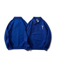 Wholesale Fashion Unisex Mens Womens Oversize Designer Hoodie Sweatshirt Brand Jumper Sapphire Blue Royal Blue Fashion Polo Collar Thick B102172Z