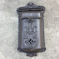 Wholesale Metal Mailbox for Home Cast Iron Mail Box Post Box Wall Mounted Apartment Outdoor Garden Decoration Vintage Ornaments Cast Iron Letter Box