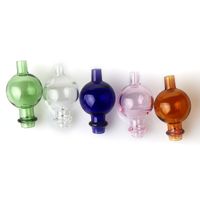 Wholesale Glass Bubble Carb Cap with Side Hole mm OD For Quartz Ball Insert Quartz Thermal Banger Thick Bottom Banger Glass Bongs Dab Rigs