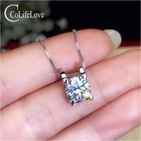 Wholesale Classic Moissanite Pendant ct Real D Color VVS1 Grade Moissanite Silver Pendant Silver Gemstone Jewelry