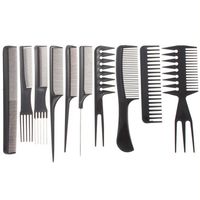 Wholesale 10pcs Set Professional Hair Brush Comb Salon Barber Anti static Hair Combs Hairbrush Hairdressing Combs Hair Care Styling Tools VT0474