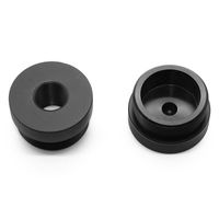 Wholesale D Cell Maglite Replacement End Cap And Adapter x24 Black Anodized Center Marked Free Fast USPS Shipping From US STOCK