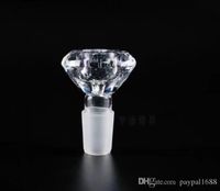 Wholesale Diamond shaped bubble head glass bongs glass hookah smoke pipe accessories