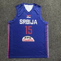 Wholesale 2019 China Nikola Jokic Serbia Basketball Jerseys White Blue Top Sublimation print CUSTOM any name number XL xl XL jersey