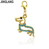 Wholesale JINGLANG Dog Charms For Jewelry Making Antique Silver Tiny Flower Charms Small Dog Charms