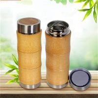 Wholesale Vacuum Bottles With Filter Screen Stainless Steel Bamboo Coffee Cups Travel Water Cup Keep Warm Special Product jfH1