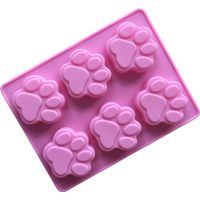 Wholesale Cat Paw Print Bakeware Silicone Mould Bear Chocolate Paw Mold Cookie Candy Soap Resin Wax Mold DIY Cake Decorating Tools lin4887
