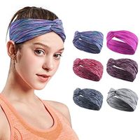 Wholesale Lady Headband Non Slip Elastic Sweat Sports Cross Headbands for Women Girl Wicking Sweatband for Yoga Running Fitness Dancing