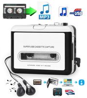 Wholesale Classic USB Cassette Player Cassette to MP3 Converter Capture Walkman MP3 Player Cassette Recorders Convert music on tape to Computer Laptop