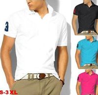 Wholesale New brand Men s Polos Shirts Men Big small Horse crocodile Camisa Solid Short Sleeve Summer Casual Camisas T Shirts Mens good quality